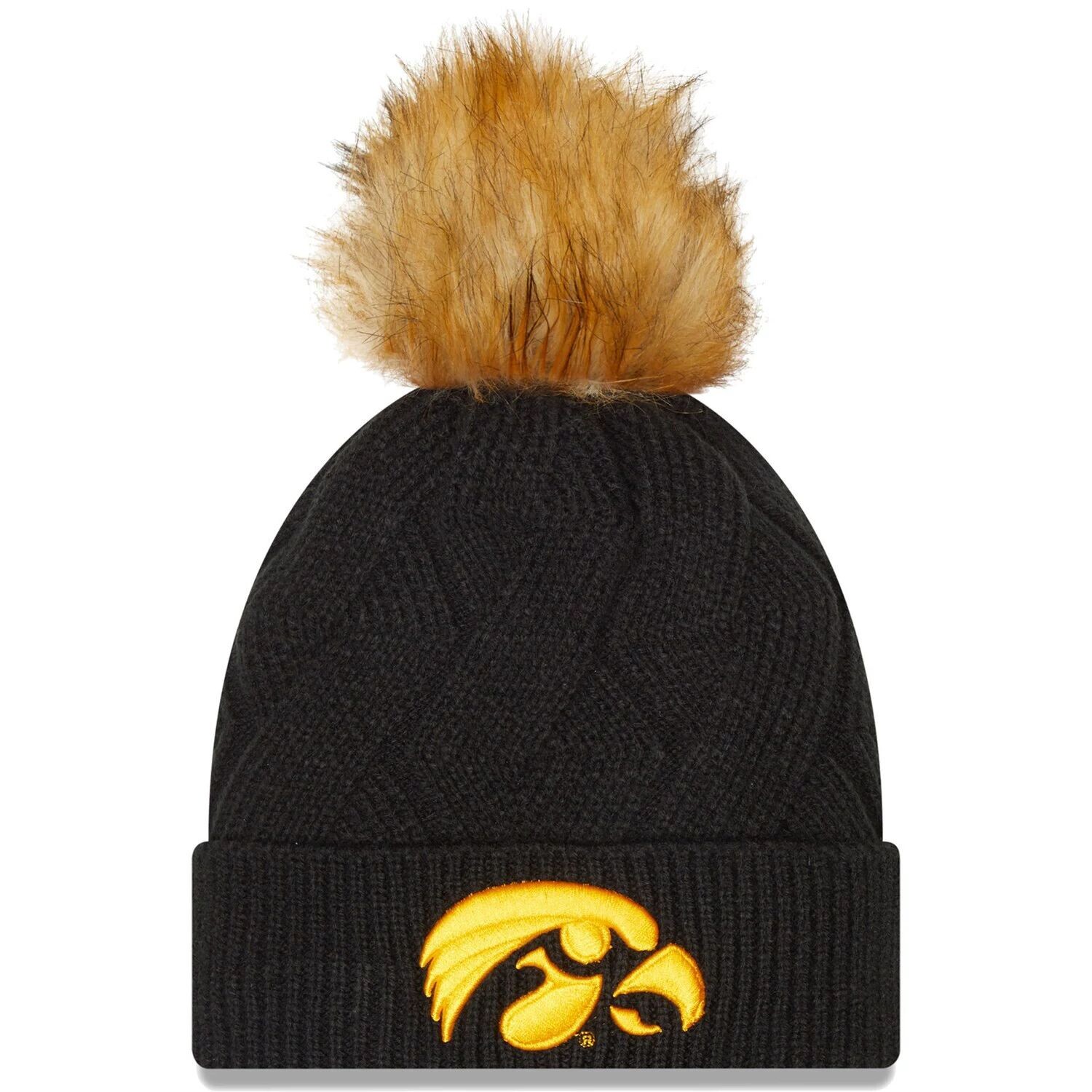 Женская вязаная шапка New Era Black Iowa Hawkeyes Snowy с манжетами и помпоном New Era
Женская вязаная шапка New Era Black Iowa Hawkeyes Snowy с манжетами и помпоном New Era
