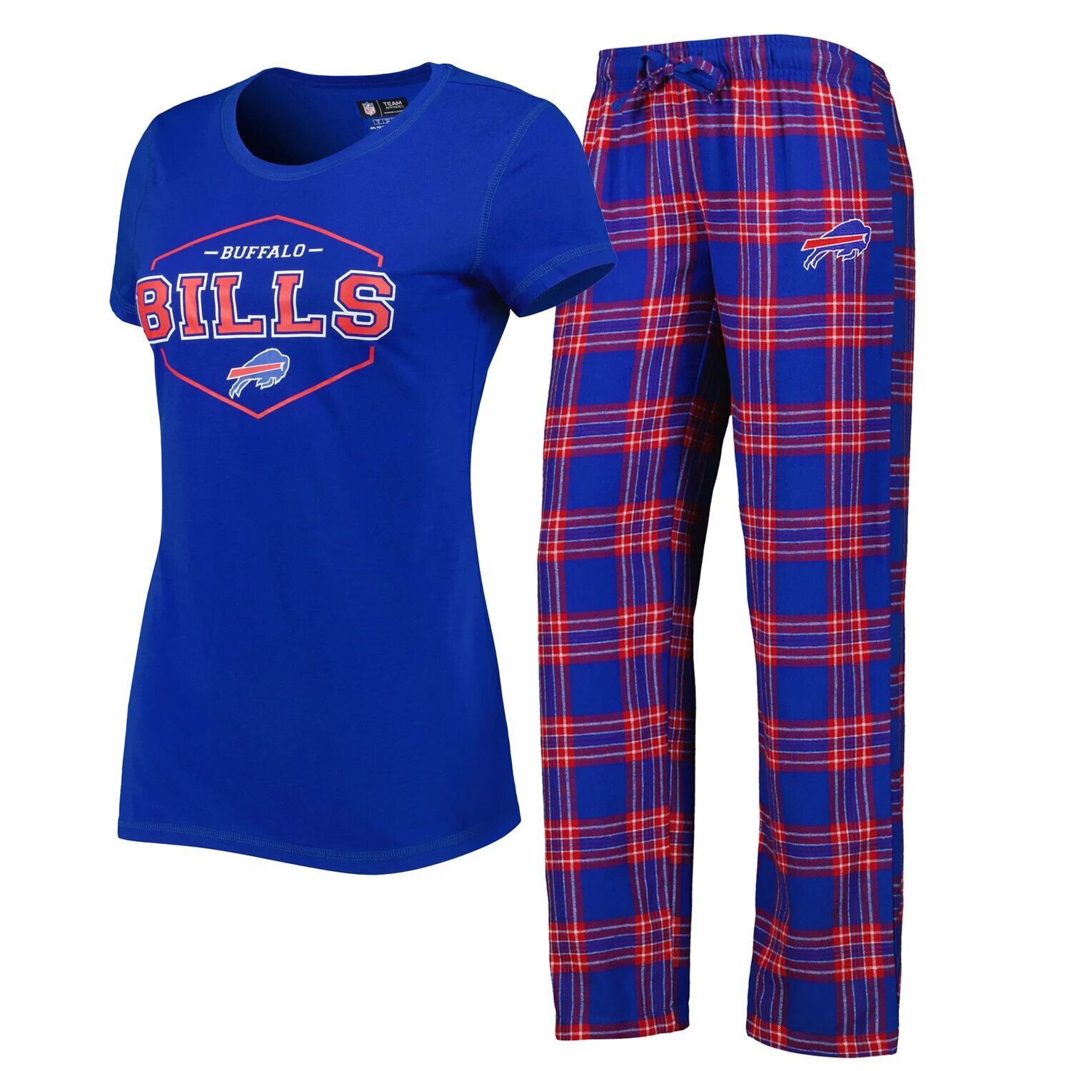 Женский комплект для сна из футболки и брюк с изображением значка Buffalo Bills Royal/Red Concepts Sport Royal/Red
Женский комплект для сна из футболки и брюк с изображением значка Buffalo Bills Royal/Red Concepts Sport Royal/Red