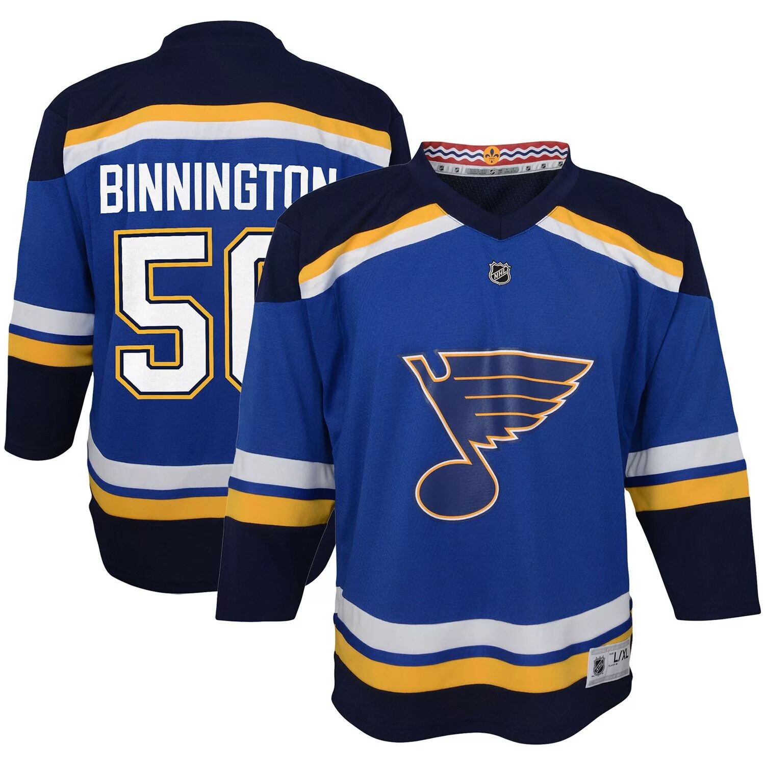 Джерси для малышей Jordan Binnington Blue St. Louis Blues Home Replica Player Outerstuff
Джерси для малышей Jordan Binnington Blue St. Louis Blues Home Replica Player Outerstuff