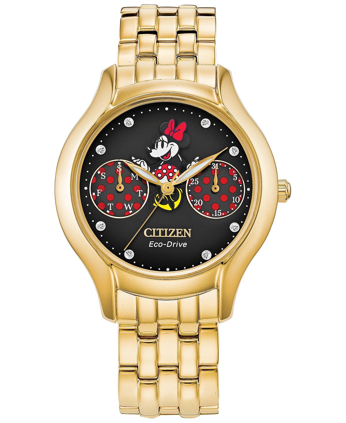 Часы Minnie Mouse с золотистым браслетом из нержавеющей стали, 30 мм Citizen, золотой
Часы Minnie Mouse с золотистым браслетом из нержавеющей стали, 30 мм Citizen, золотой