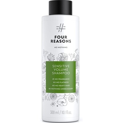 FOUR REASONS No Nothing Sensitive Volume Shampoo - Парфюмированный шампунь для объема - придает истонченным волосам пышность 300мл
FOUR REASONS No Nothing Sensitive Volume Shampoo - Парфюмированный шампунь для объема - придает истонченным волосам пышность 300мл