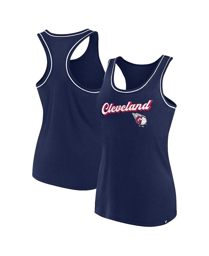 Женская темно-синяя майка с фирменным логотипом Cleveland Guardians и надписью Racerback Fanatics, синий
Женская темно-синяя майка с фирменным логотипом Cleveland Guardians и надписью Racerback Fanatics, синий