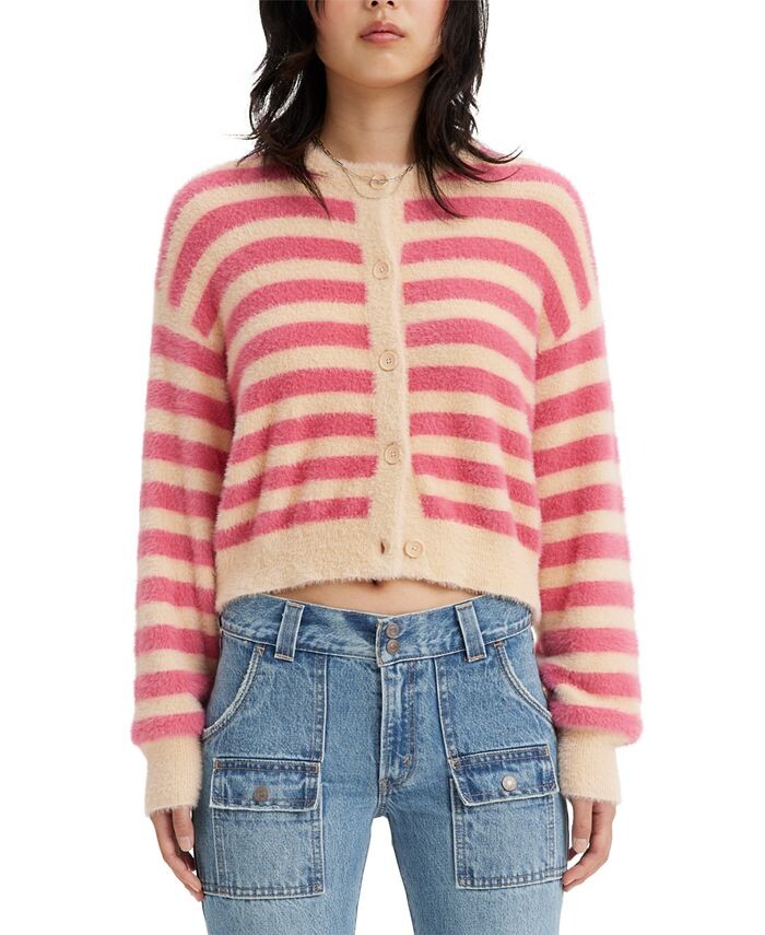 Женский укороченный кардиган Cat Fuzzy с заниженными плечами Levi's, цвет Jenny Stripe Marzipan
Женский укороченный кардиган Cat Fuzzy с заниженными плечами Levi's, цвет Jenny Stripe Marzipan