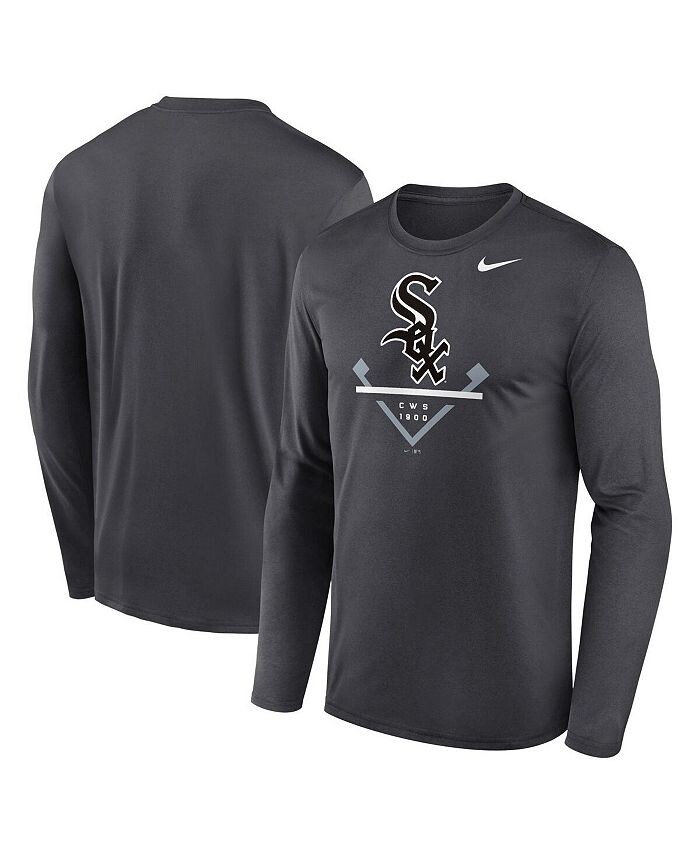 Мужская футболка Chicago White Sox Icon Legend Performance антрацитового цвета с длинным рукавом Nike, серебро
Мужская футболка Chicago White Sox Icon Legend Performance антрацитового цвета с длинным рукавом Nike, серебро