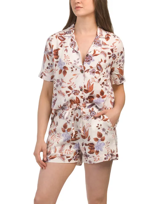 Комплект шорт из льняной смеси с цветочным принтом Rachel Zoe, цвет Vintage Floral
Комплект шорт из льняной смеси с цветочным принтом Rachel Zoe, цвет Vintage Floral