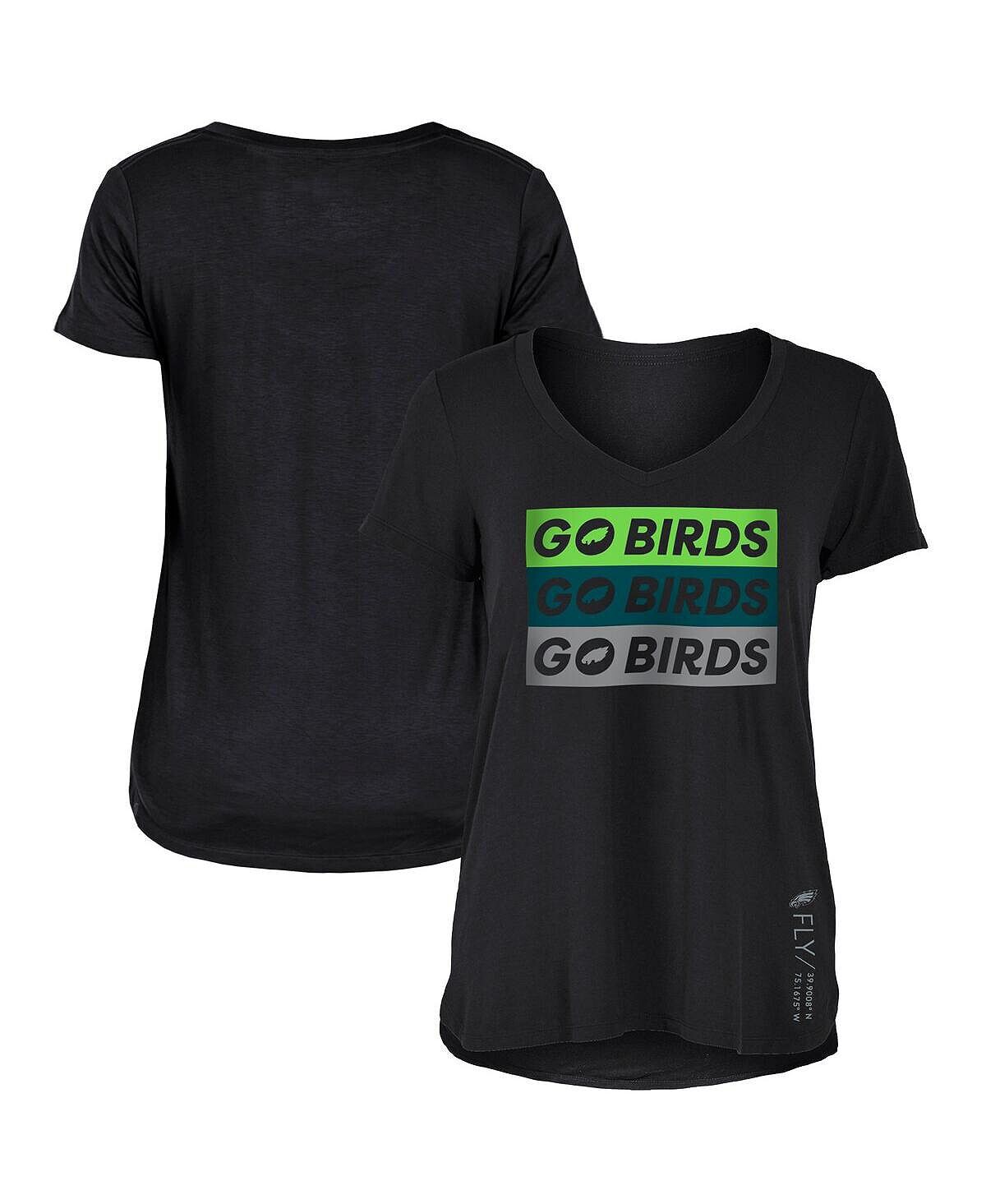 Женская черная футболка с v-образным вырезом Go Birds Philadelphia Eagles Fly Collection New Era, черный
Женская черная футболка с v-образным вырезом Go Birds Philadelphia Eagles Fly Collection New Era, черный
