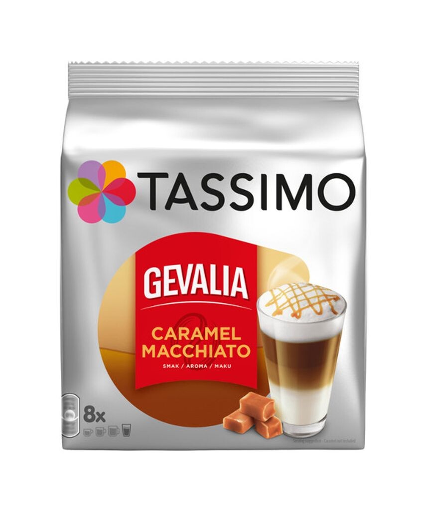 Tassimo Gevalia Caramel Macchiato, 16 капсул (8 капсул с молоком + 8 капсул с кофе), = 8 напитков Jacobs
Tassimo Gevalia Caramel Macchiato, 16 капсул (8 капсул с молоком + 8 капсул с кофе), = 8 напитков Jacobs