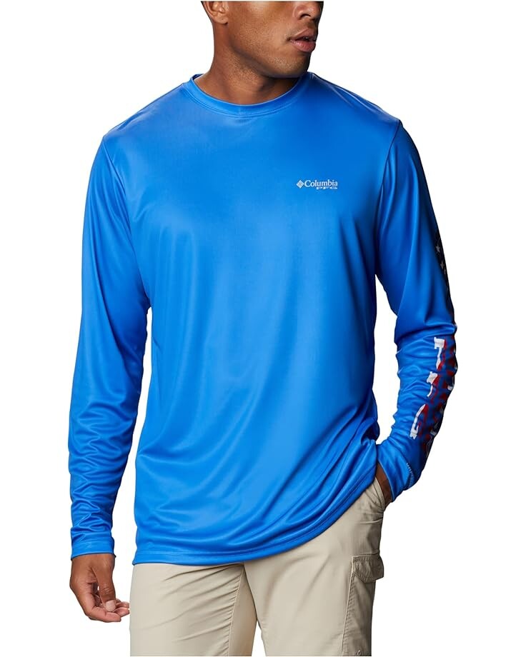 Рубашка Columbia Terminal Tackle PFG Long Sleeve Shirt, цвет Vivid Blue/Stars/Stripes
Рубашка Columbia Terminal Tackle PFG Long Sleeve Shirt, цвет Vivid Blue/Stars/Stripes