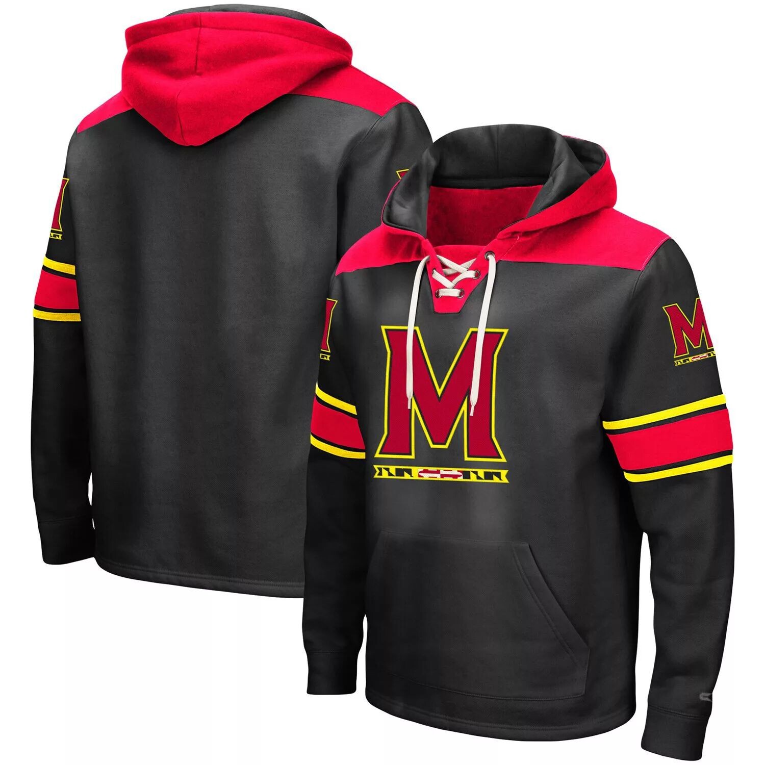 Мужской черный пуловер с капюшоном и логотипом Maryland Terrapins 2.0 на шнуровке Colosseum
Мужской черный пуловер с капюшоном и логотипом Maryland Terrapins 2.0 на шнуровке Colosseum