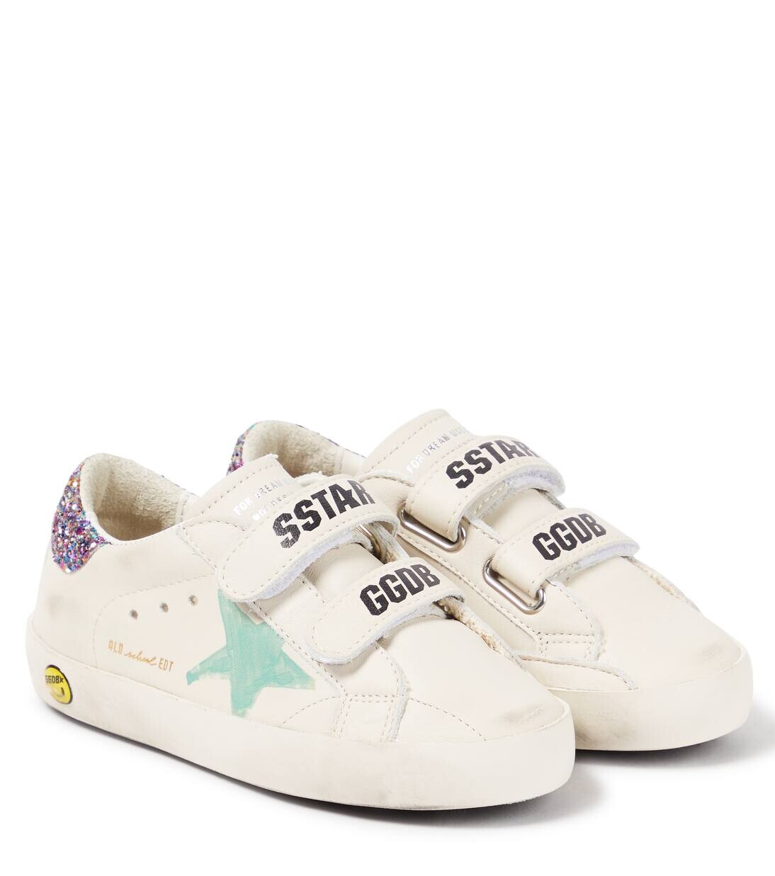 Кроссовки из кожи Old School с блестками Golden Goose Kids, цвет white/aqua green/multicolor
Кроссовки из кожи Old School с блестками Golden Goose Kids, цвет white/aqua green/multicolor