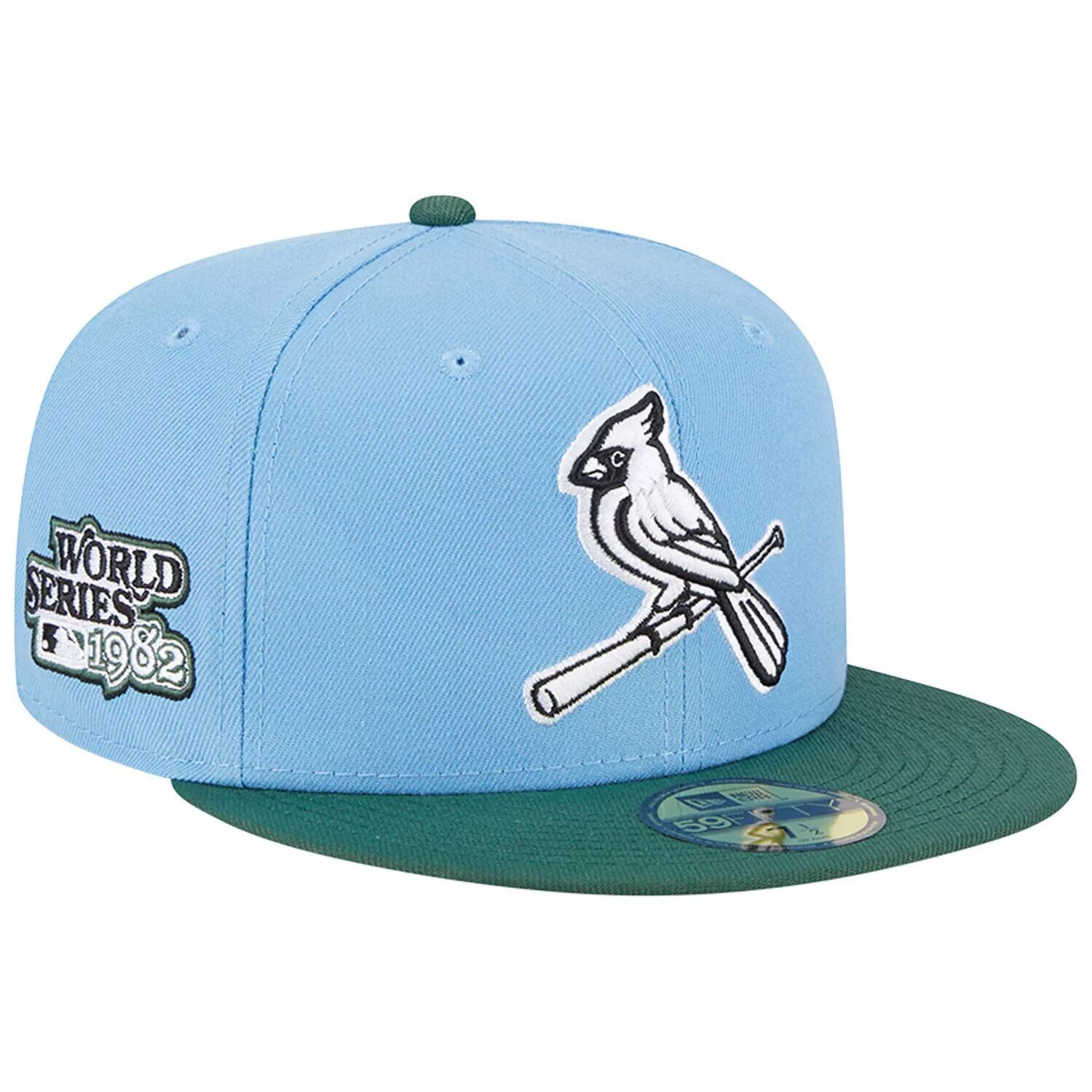 Мужская облегающая шляпа New Era небесно-голубая/кинза St. Louis Cardinals World Series 1982 59FIFTY
Мужская облегающая шляпа New Era небесно-голубая/кинза St. Louis Cardinals World Series 1982 59FIFTY