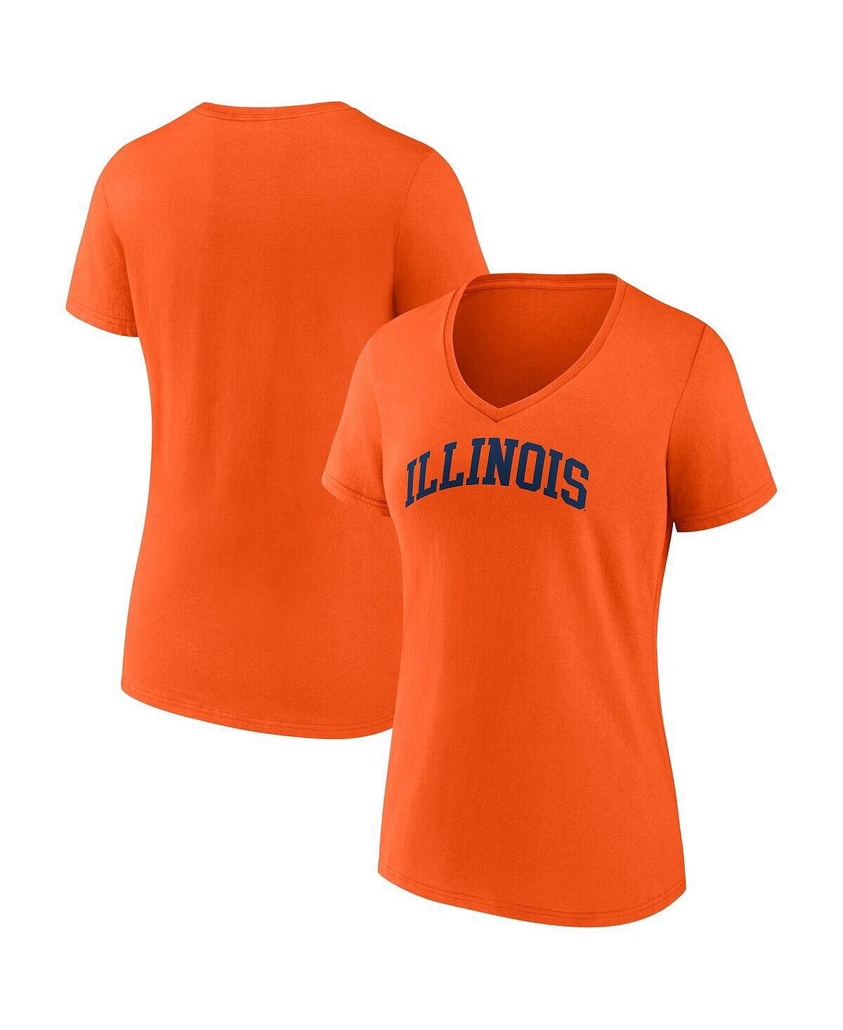 Женская оранжевая футболка с v-образным вырезом и логотипом Illinois Fighting Illini Basic Arch Fanatics
Женская оранжевая футболка с v-образным вырезом и логотипом Illinois Fighting Illini Basic Arch Fanatics