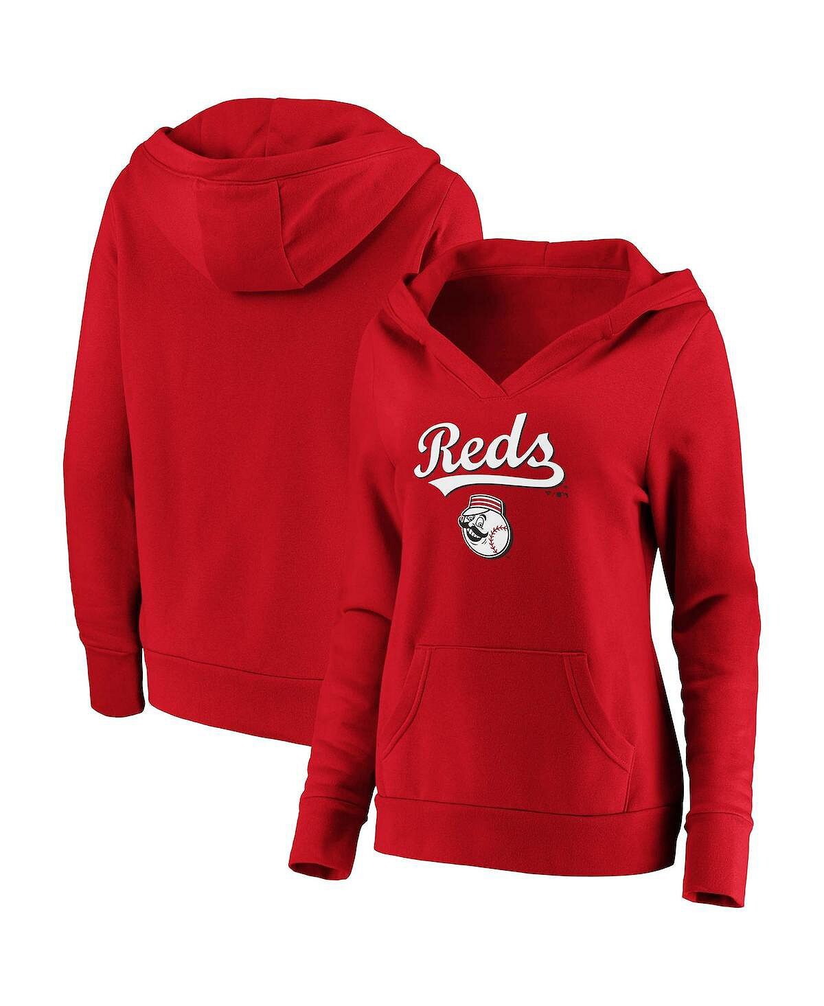 Женский красный пуловер с капюшоном Cincinnati Reds Core Team Lockup с v-образным вырезом Fanatics, красный
Женский красный пуловер с капюшоном Cincinnati Reds Core Team Lockup с v-образным вырезом Fanatics, красный