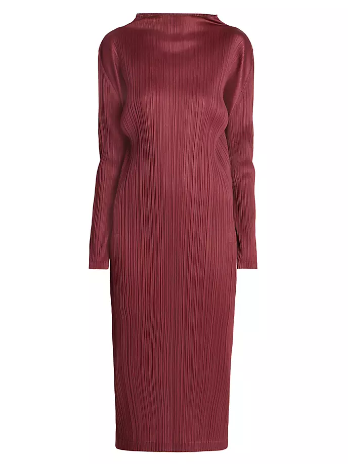 Платье-миди с длинными рукавами October Pleats Please Issey Miyake, цвет burgundy
Платье-миди с длинными рукавами October Pleats Please Issey Miyake, цвет burgundy