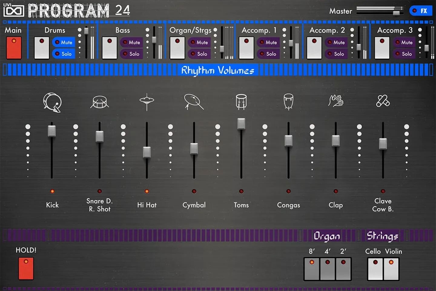UVI Program 24 Программный инструмент для гибридного аналогово-цифрового синтезатора
UVI Program 24 Программный инструмент для гибридного аналогово-цифрового синтезатора