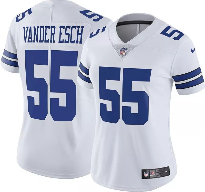 Женское белое джерси Nike Dallas Cowboys Leighton Vander Esch #55 ограниченной серии
Женское белое джерси Nike Dallas Cowboys Leighton Vander Esch #55 ограниченной серии