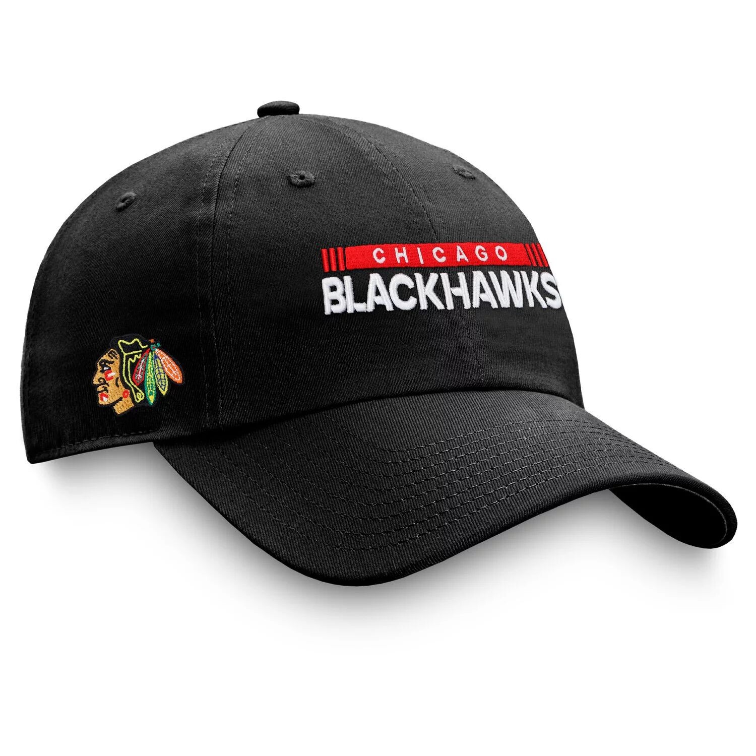 Мужская регулируемая кепка Fanatics черного цвета с логотипом Chicago Blackhawks Authentic Pro Rink
Мужская регулируемая кепка Fanatics черного цвета с логотипом Chicago Blackhawks Authentic Pro Rink