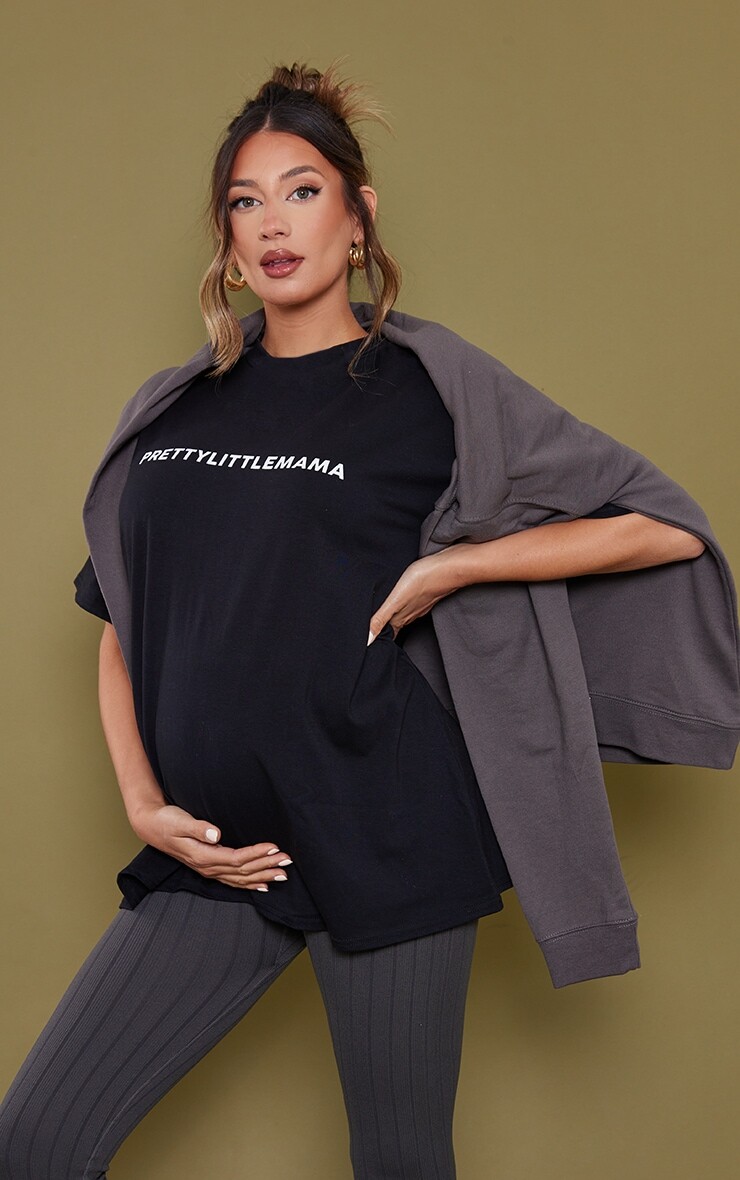 PrettyLittleThing PRETTYLITTLEMAMA Черная футболка оверсайз для беременных, Черный
PrettyLittleThing PRETTYLITTLEMAMA Черная футболка оверсайз для беременных, Черный
