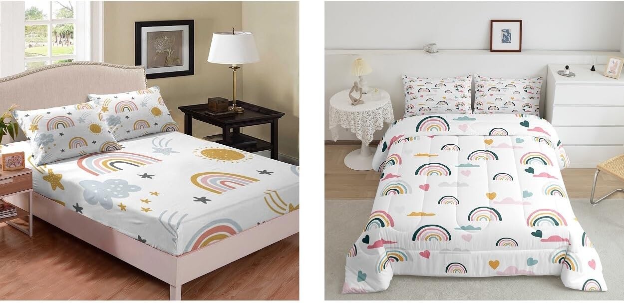 Erosebridal, 4 шт. Простыня на подкладке Twin Rainbow + комплект одеял Rainbow + наволочки Rainbow
Erosebridal, 4 шт. Простыня на подкладке Twin Rainbow + комплект одеял Rainbow + наволочки Rainbow