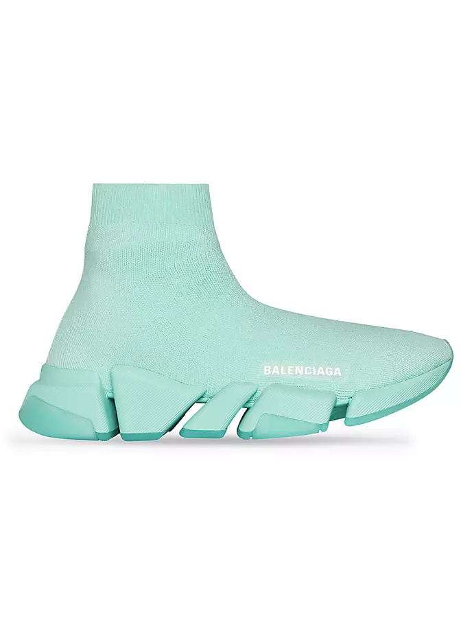 Кроссовки Speed 2.0 из переработанного трикотажа с прозрачной подошвой Balenciaga, цвет mint
Кроссовки Speed 2.0 из переработанного трикотажа с прозрачной подошвой Balenciaga, цвет mint