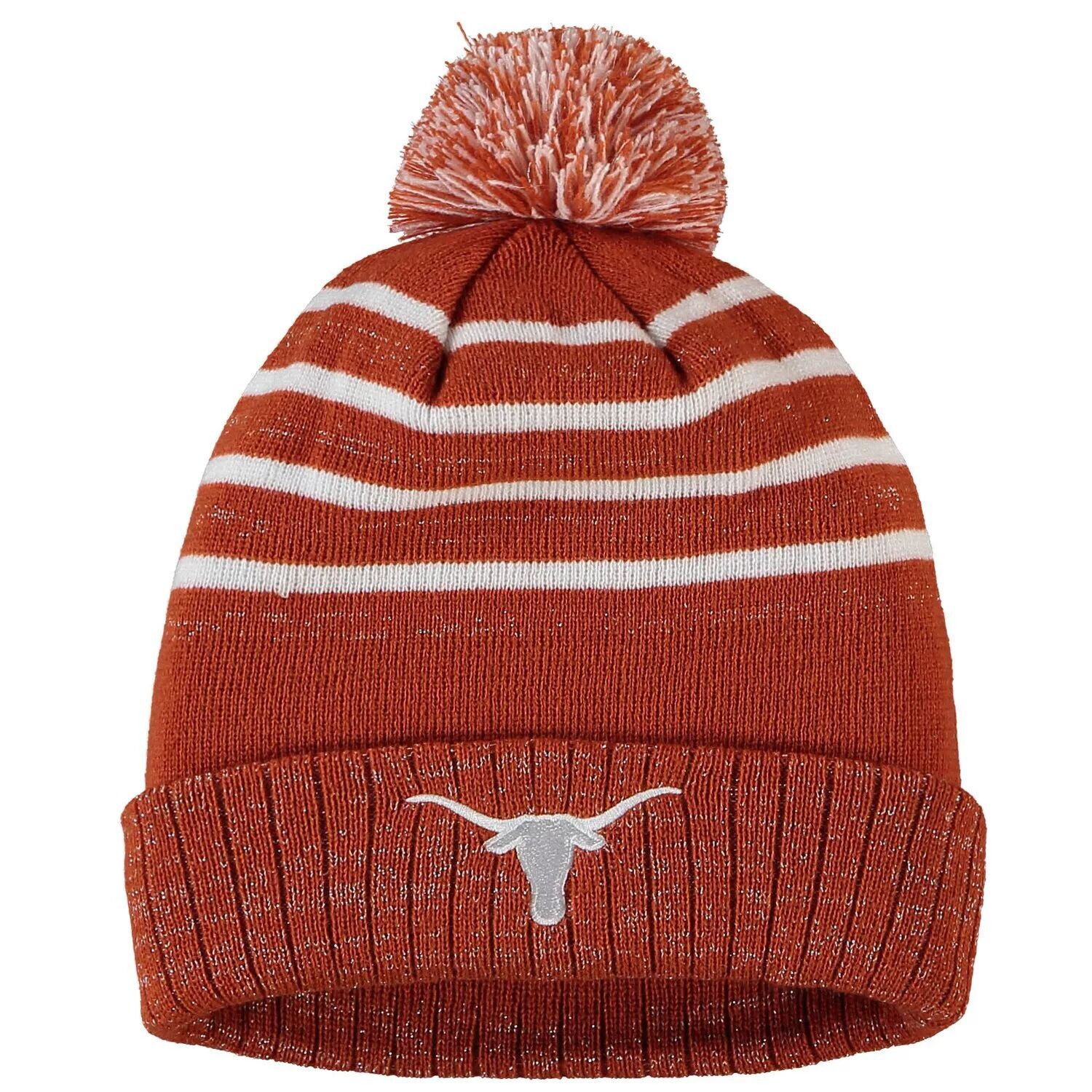 Женская мерцающая вязаная шапка с манжетами и помпоном Texas Longhorns Техасского оранжевого цвета Top of the World
Женская мерцающая вязаная шапка с манжетами и помпоном Texas Longhorns Техасского оранжевого цвета Top of the World