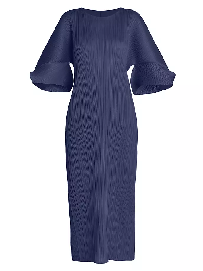 Платье-миди со складками и короткими рукавами Pleats Please Issey Miyake, синий
Платье-миди со складками и короткими рукавами Pleats Please Issey Miyake, синий