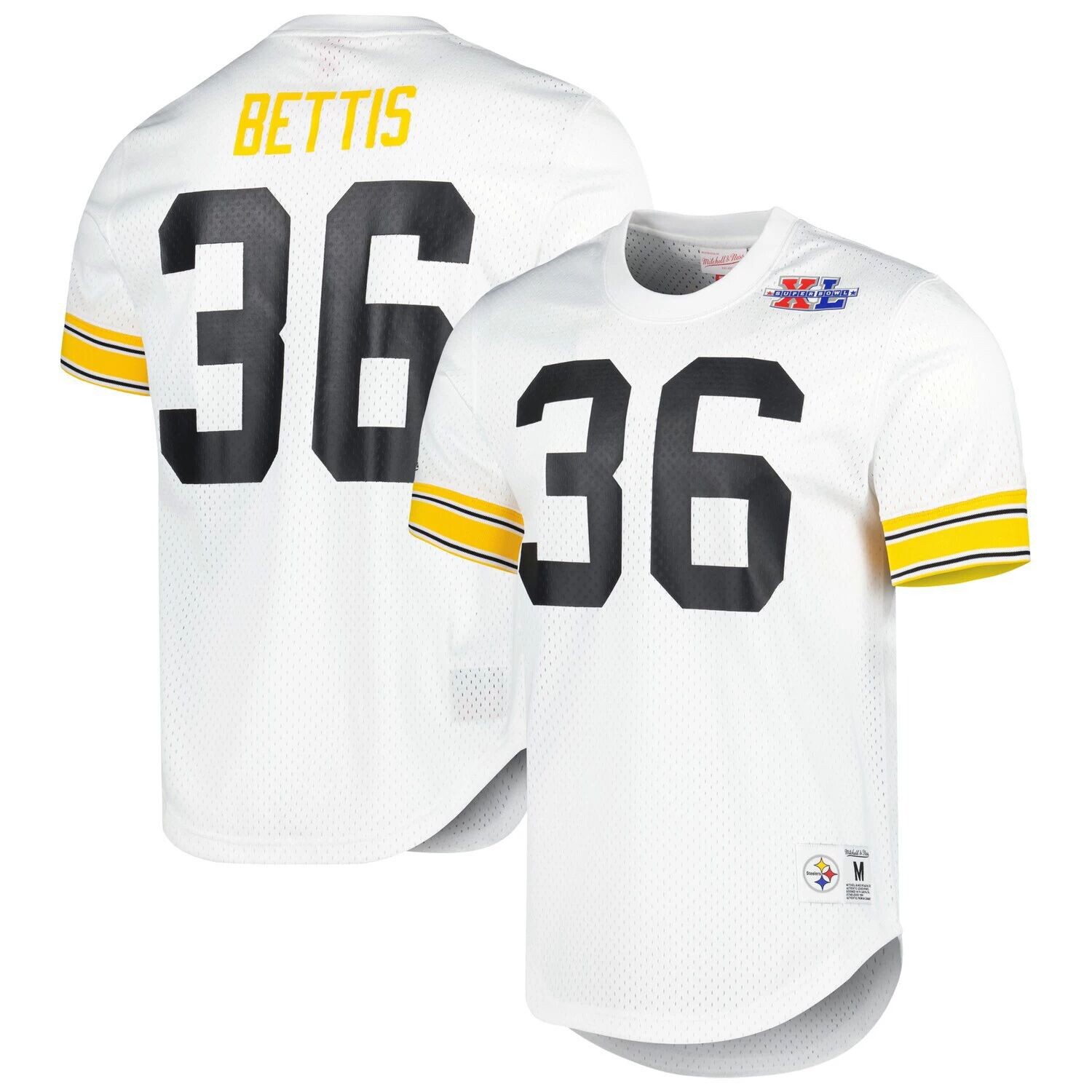 Мужская футболка Mitchell & Ness Jerome Bettis White Pittsburgh Steelers с именем и номером игрока в сетку
Мужская футболка Mitchell & Ness Jerome Bettis White Pittsburgh Steelers с именем и номером игрока в сетку