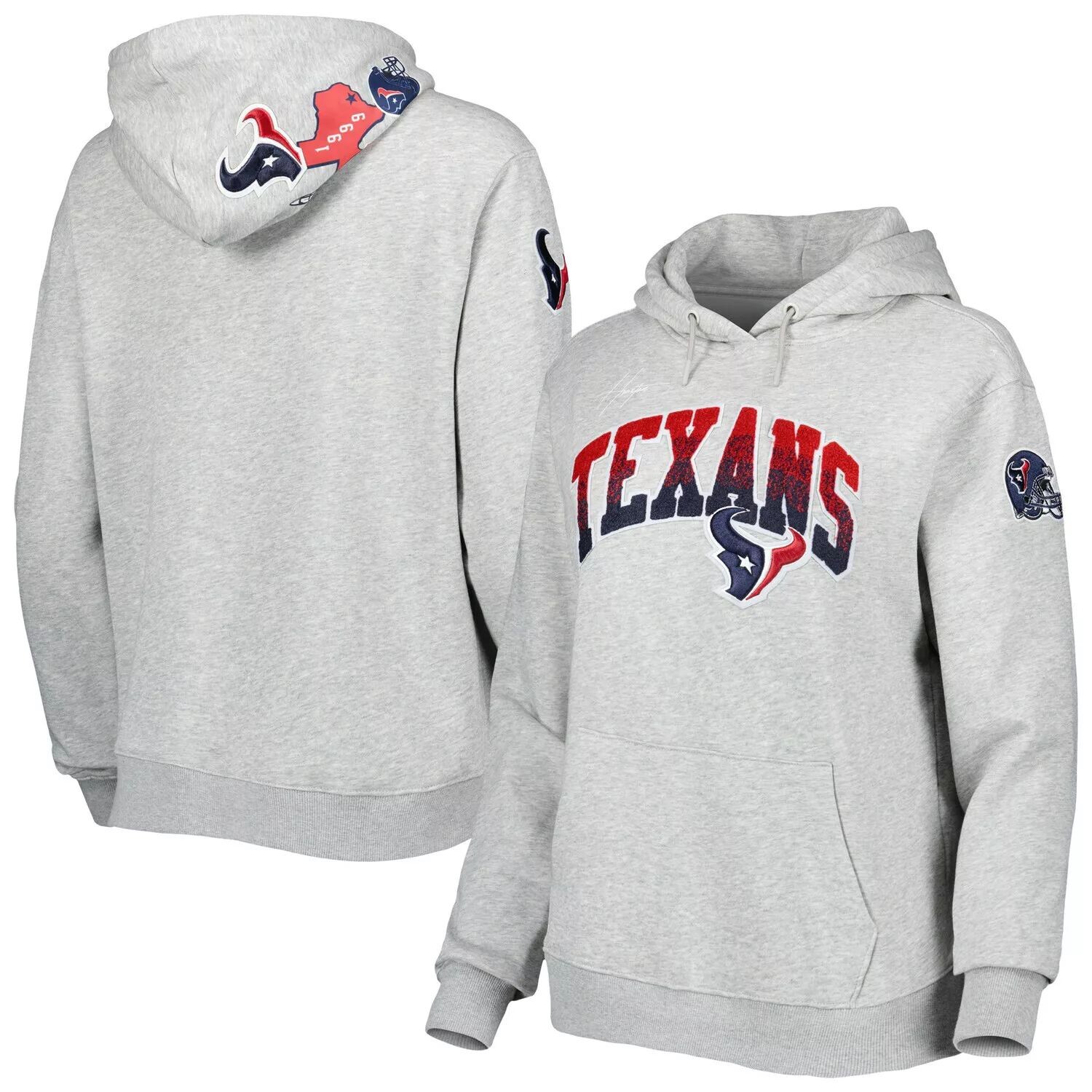Женский пуловер с капюшоном Pro Standard Heather Grey Houston Texans Local Patch
Женский пуловер с капюшоном Pro Standard Heather Grey Houston Texans Local Patch