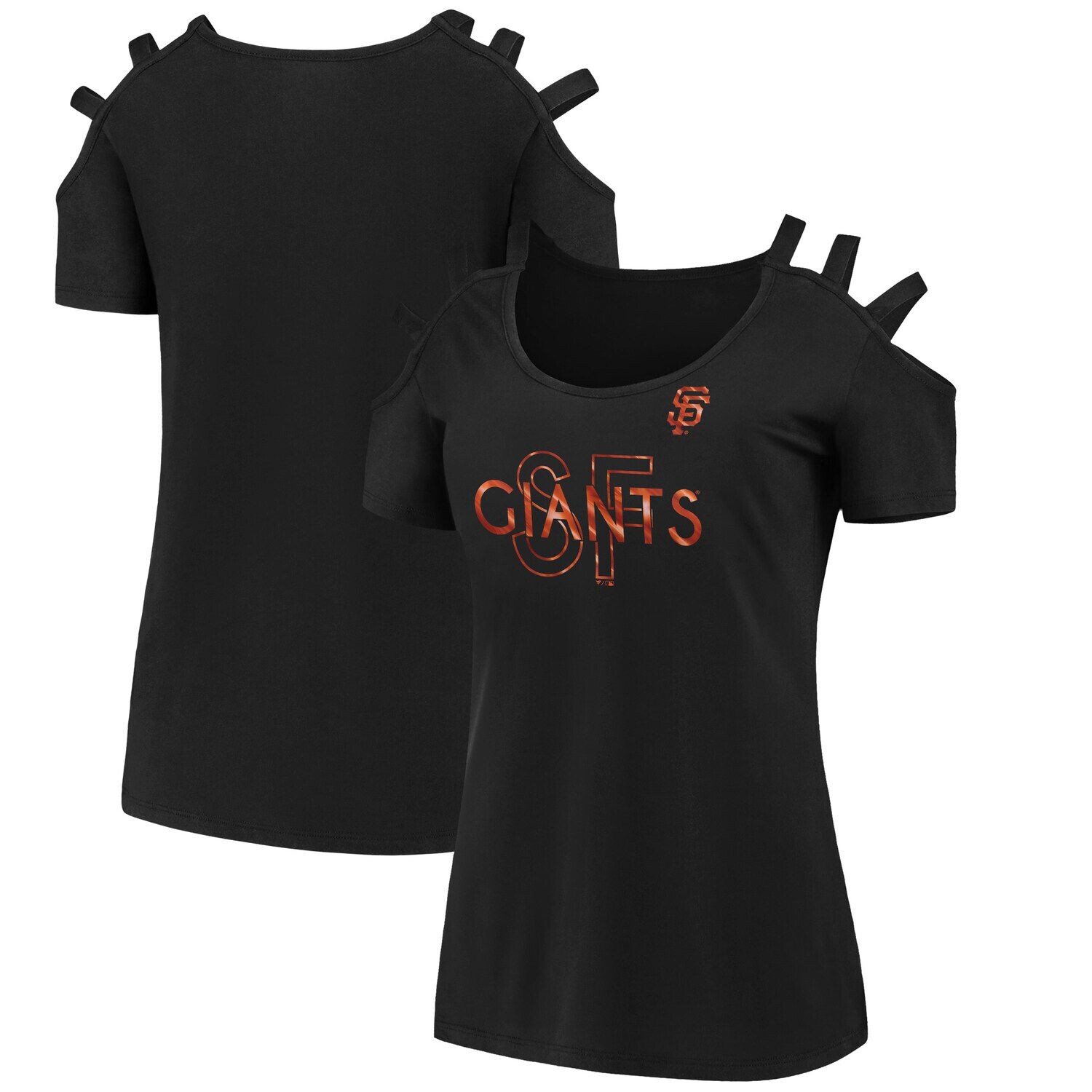 Женская черная футболка с открытыми плечами и тремя бретелями Fanatics San Francisco Giants Fanatics, Черный
Женская черная футболка с открытыми плечами и тремя бретелями Fanatics San Francisco Giants Fanatics, Черный