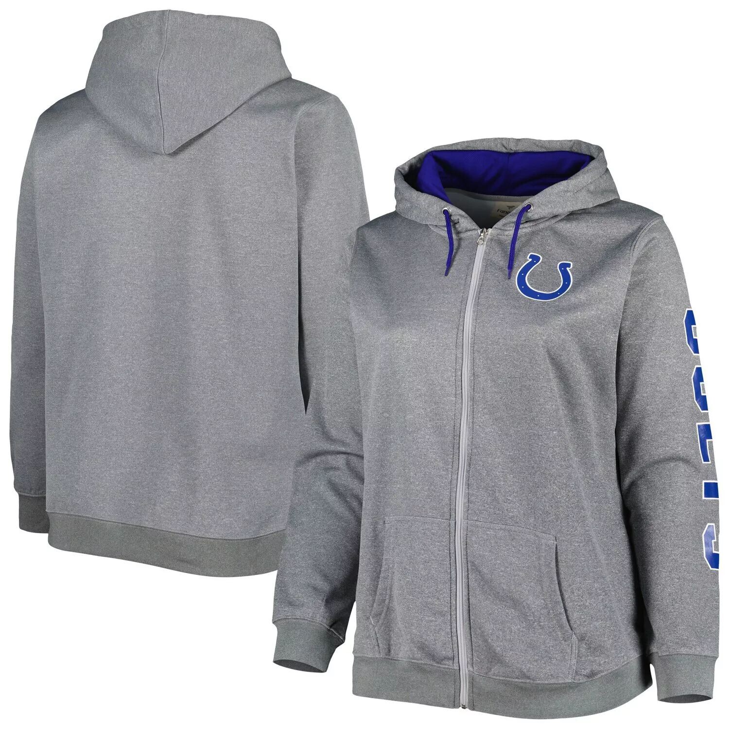 Женская флисовая куртка с капюшоном на молнии во всю длину и на молнии Indianapolis Colts для женщин темно-серого цвета Fanatics, Серый
Женская флисовая куртка с капюшоном на молнии во всю длину и на молнии Indianapolis Colts для женщин темно-серого цвета Fanatics, Серый