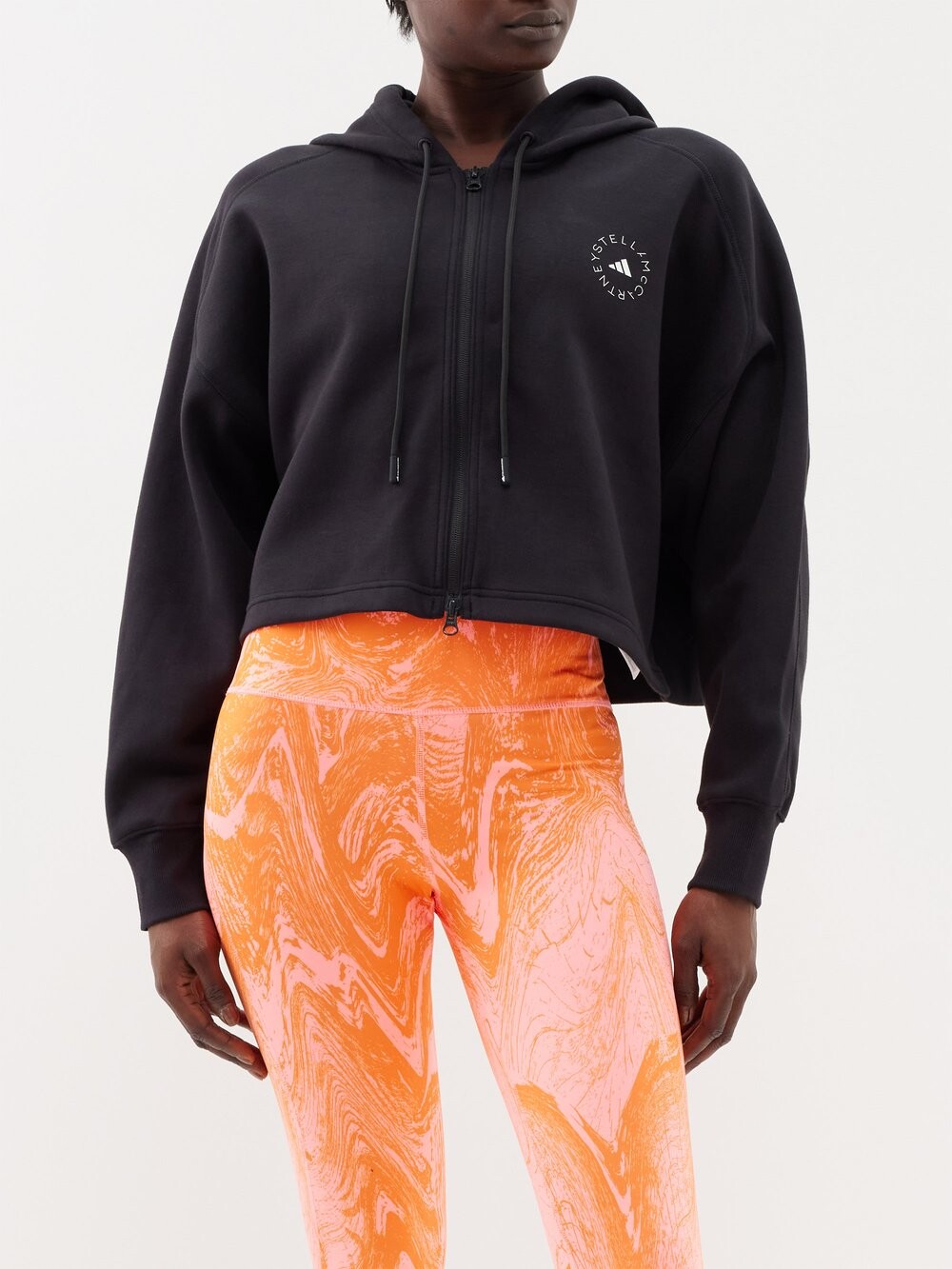 Укороченное худи из смесового органического хлопка Adidas By Stella McCartney, черный
Укороченное худи из смесового органического хлопка Adidas By Stella McCartney, черный
