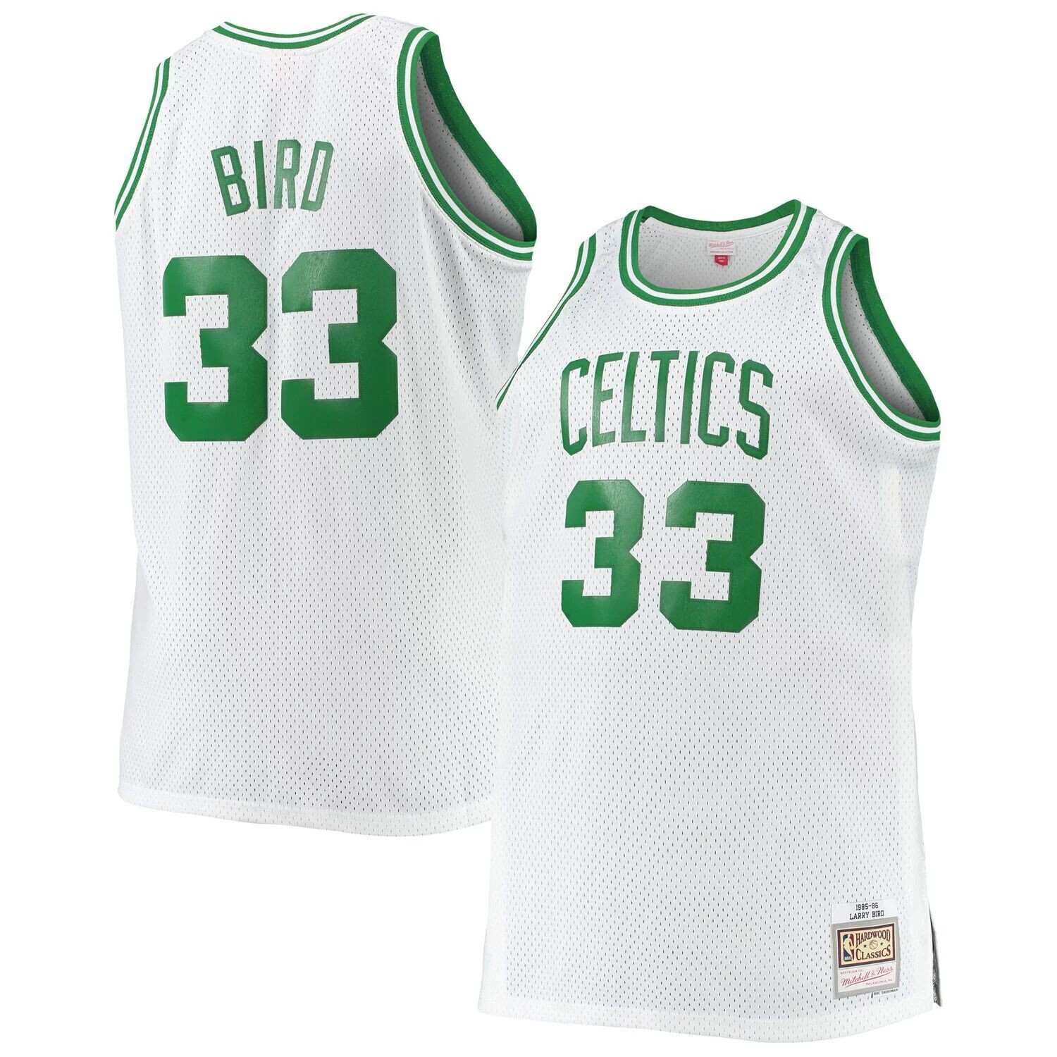Мужская футболка Mitchell & Ness Larry Bird White Boston Celtics Big & Tall 1985-86 гг. из твердой древесины Classics Swingman
Мужская футболка Mitchell & Ness Larry Bird White Boston Celtics Big & Tall 1985-86 гг. из твердой древесины Classics Swingman