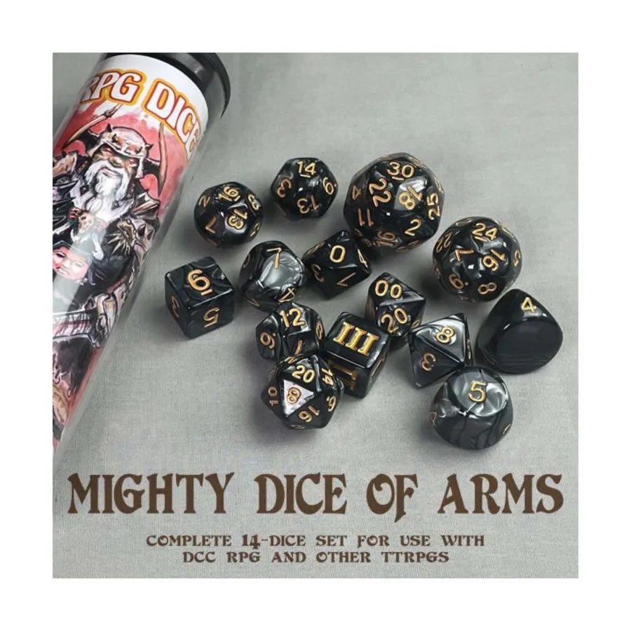 DCC Dice – Могучие кубики оружия (14), Dungeon Crawl Classics Accessories & Miscellaneous
DCC Dice – Могучие кубики оружия (14), Dungeon Crawl Classics Accessories & Miscellaneous