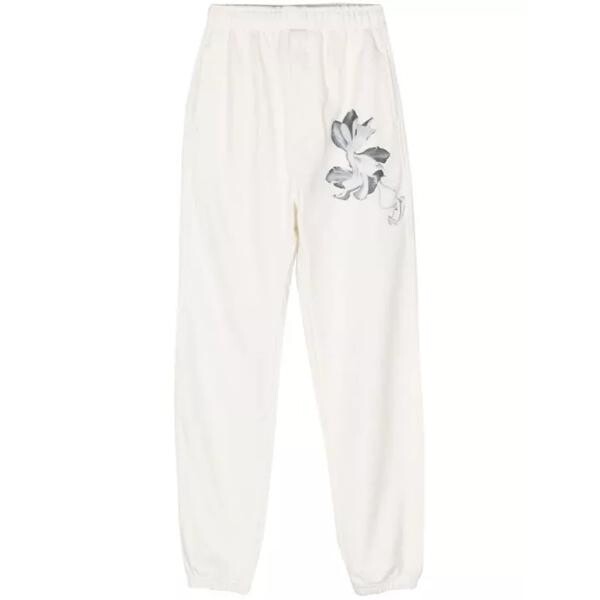 Брюки flower print pants Y-3, белый
