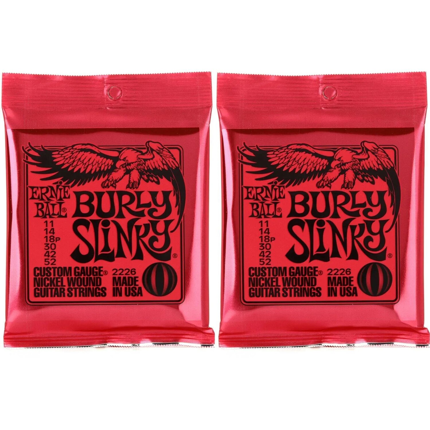 Струны для электрогитары Ernie Ball 2226 Burly Slinky с никелевой обмоткой (2 шт.)
Струны для электрогитары Ernie Ball 2226 Burly Slinky с никелевой обмоткой (2 шт.)