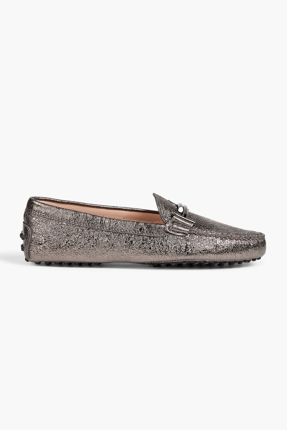 Лоферы Double T из потрескавшейся кожи с эффектом металлик TOD'S, металлический
Лоферы Double T из потрескавшейся кожи с эффектом металлик TOD'S, металлический