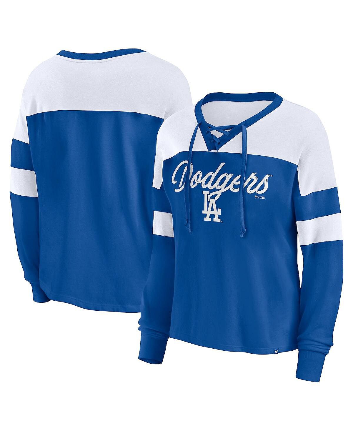Женская фирменная белая футболка Los Angeles Dodgers Even Match со шнуровкой и длинным рукавом с v-образным вырезом Fanatics, Белый
Женская фирменная белая футболка Los Angeles Dodgers Even Match со шнуровкой и длинным рукавом с v-образным вырезом Fanatics, Белый