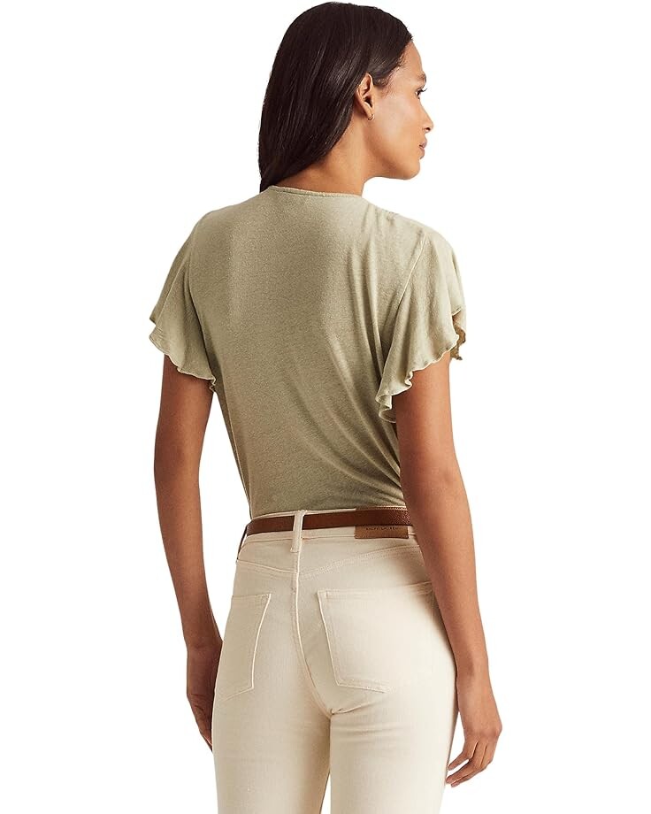 Футболка LAUREN Ralph Lauren Petite Linen-Blend Jersey Flutter-Sleeve Tee, цвет Ranch Sage
Футболка LAUREN Ralph Lauren Petite Linen-Blend Jersey Flutter-Sleeve Tee, цвет Ranch Sage
