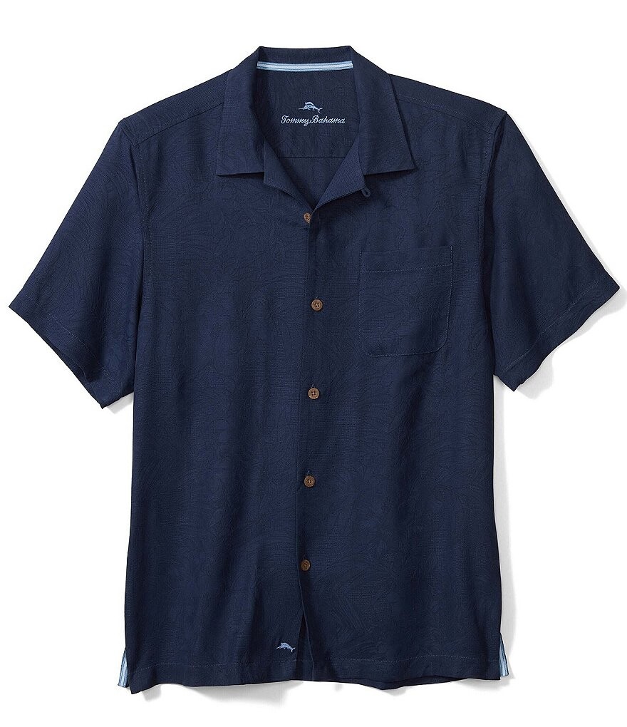 Tommy Bahama Однотонная тканая рубашка с короткими рукавами и воротником-стойкой Tropic Isle, синий
Tommy Bahama Однотонная тканая рубашка с короткими рукавами и воротником-стойкой Tropic Isle, синий