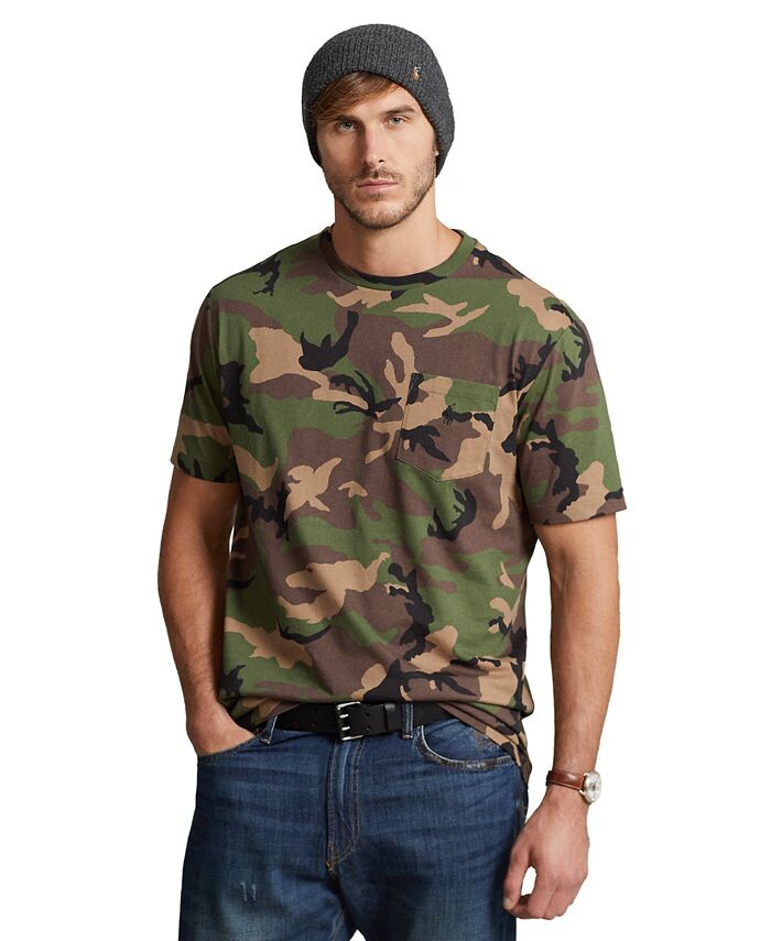 Мужской большой & Высокая футболка с камуфляжным карманом Polo Ralph Lauren, зеленый
Мужской большой & Высокая футболка с камуфляжным карманом Polo Ralph Lauren, зеленый