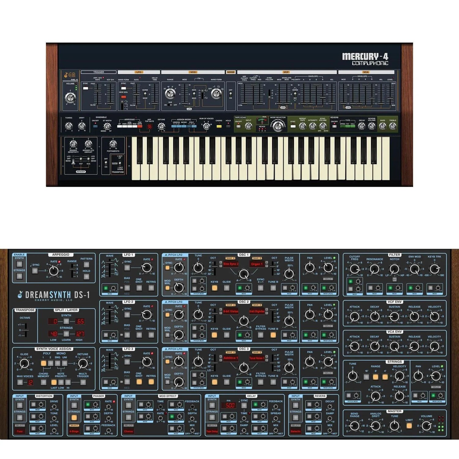 Комплект программных инструментов для синтезаторов Cherry Audio Mercury-4 и Dreamsynth
Комплект программных инструментов для синтезаторов Cherry Audio Mercury-4 и Dreamsynth