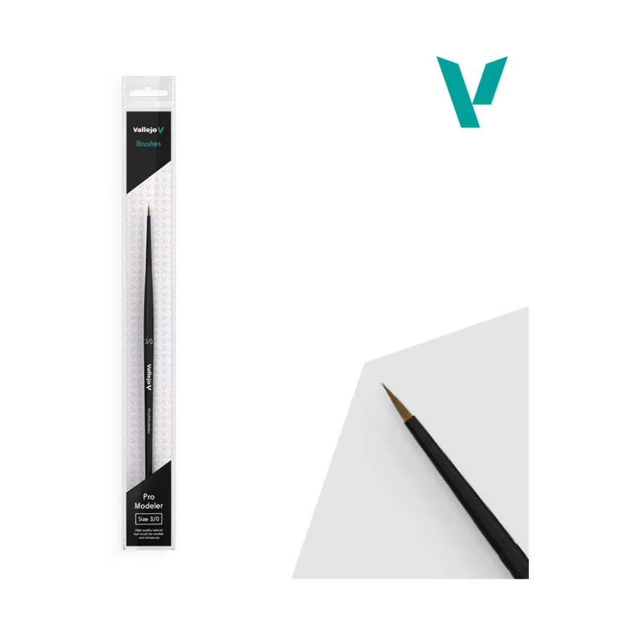 Профессиональный моделист Натуральные волосы #3/0, Paint Brushes - Round Handle (Vallejo)
Профессиональный моделист Натуральные волосы #3/0, Paint Brushes - Round Handle (Vallejo)