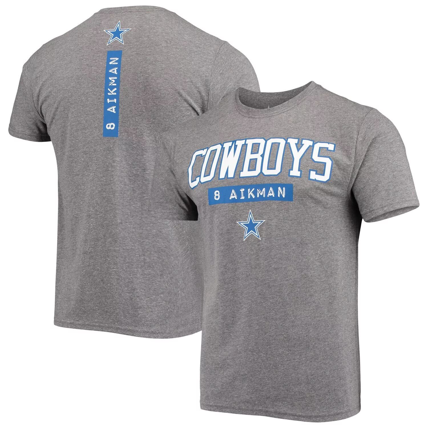 Мужская футболка с именем и номером игрока Troy Aikman Heathered Grey Dallas Cowboys Akron
Мужская футболка с именем и номером игрока Troy Aikman Heathered Grey Dallas Cowboys Akron