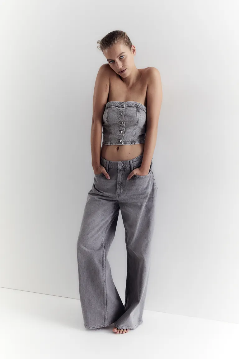 Джинсы baggy regular H&M, серый
Джинсы baggy regular H&M, серый