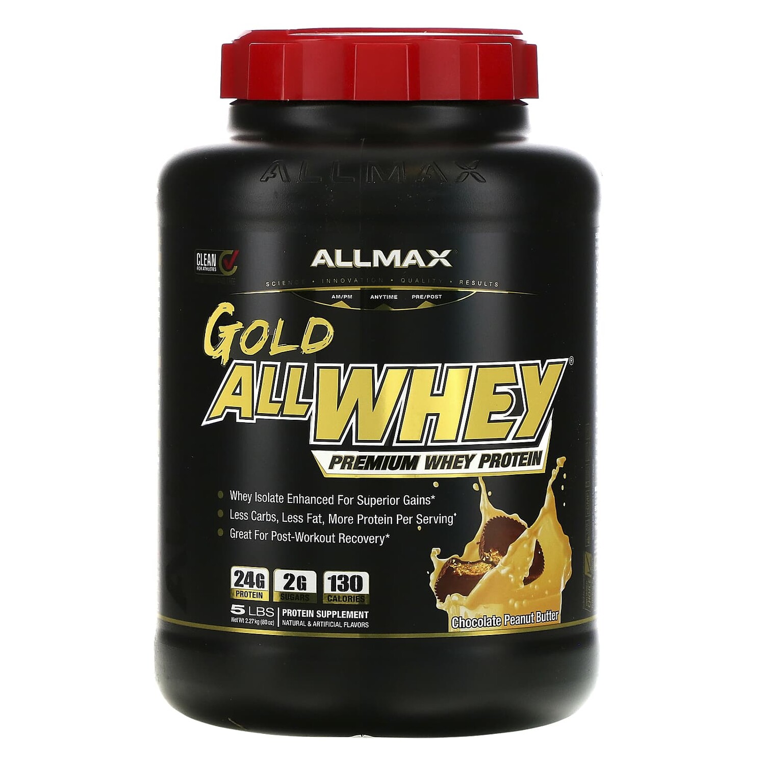 AllWhey Gold, 100% сывороточный протеин премиального качества, шоколадное арахисовое масло, 2,27 кг (5 фунтов), ALLMAX
AllWhey Gold, 100% сывороточный протеин премиального качества, шоколадное арахисовое масло, 2,27 кг (5 фунтов), ALLMAX