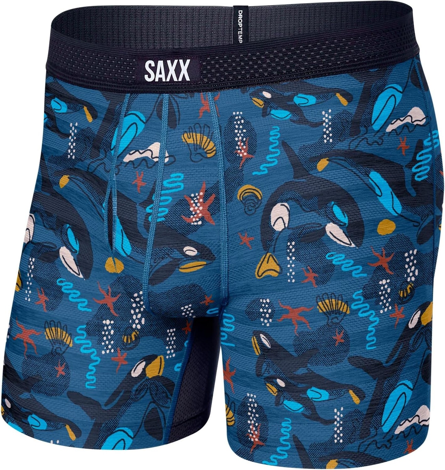 Трусы-боксеры с охлаждающей сеткой Droptemp SAXX UNDERWEAR, цвет Whale Watch/Storm Blue
Трусы-боксеры с охлаждающей сеткой Droptemp SAXX UNDERWEAR, цвет Whale Watch/Storm Blue