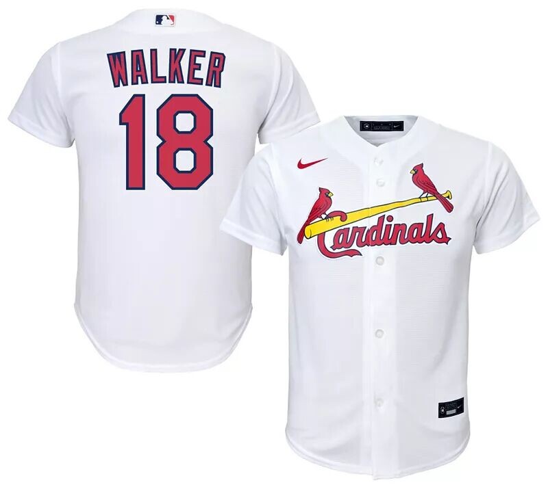 Nike Youth St. Louis Cardinals Jordan Walker #18 Белый домашний крутой базовый Джерси
Nike Youth St. Louis Cardinals Jordan Walker #18 Белый домашний крутой базовый Джерси