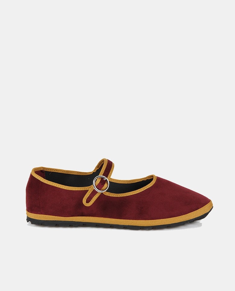 Женская бархатная рубашка Mary Jane Mary Janes с застежкой на пряжку Venezianas, бордо
Женская бархатная рубашка Mary Jane Mary Janes с застежкой на пряжку Venezianas, бордо