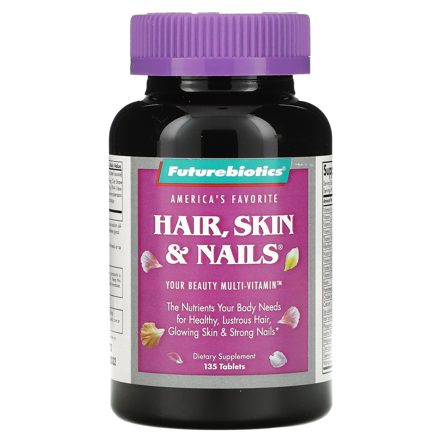 Hair, Skin & Nails, средство для поддержания здоровья волос, кожи и ногтей, 135 таблеток, Futurebiotics
Hair, Skin & Nails, средство для поддержания здоровья волос, кожи и ногтей, 135 таблеток, Futurebiotics