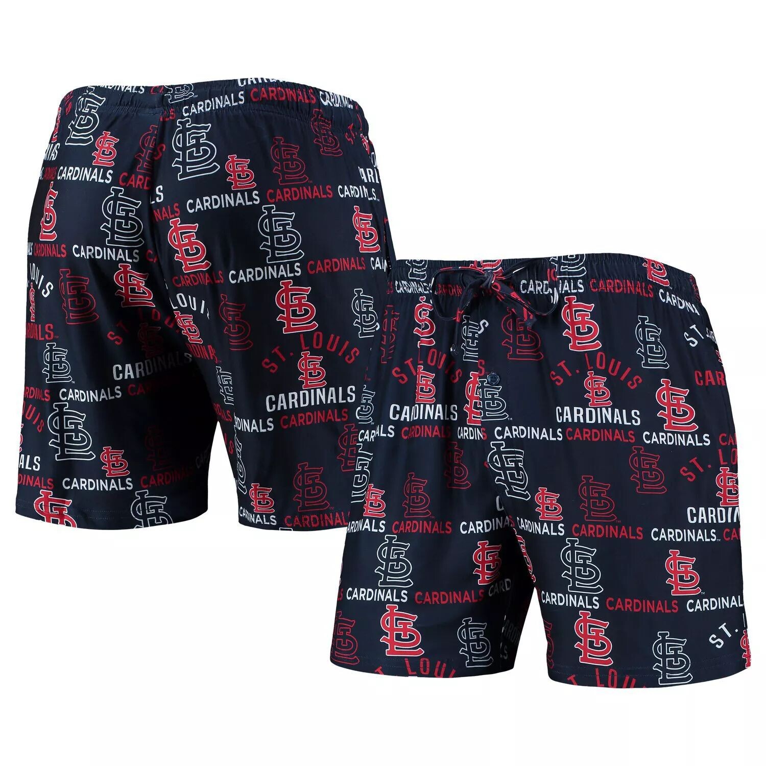 Мужские темно-синие шорты Concepts Sport St. Louis Cardinals с флагманским трикотажным джемом со сплошным принтом
Мужские темно-синие шорты Concepts Sport St. Louis Cardinals с флагманским трикотажным джемом со сплошным принтом